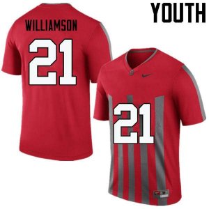 NCAA Ohio State Buckeyes Youth #21 Marcus Williamson Throwback Nike Football College Jersey JIT0345UI